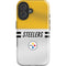 NFL Pittsburgh Steelers White Striped iPhone 16 Plus Impact Case